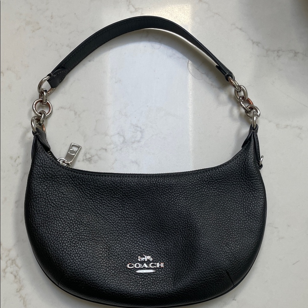 Coach Black Leather Shoulder Bag